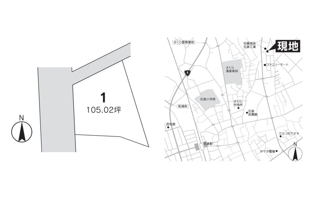さくら市氏家字東原